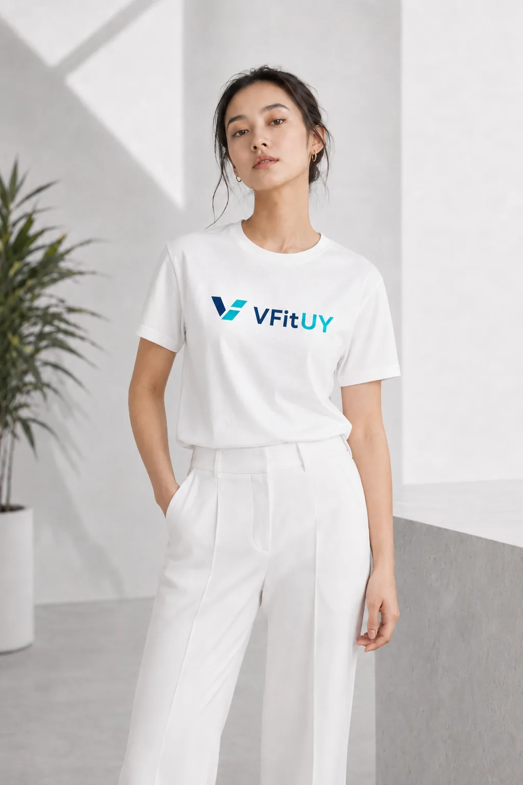 Persona con la prenda probada virtualmente con VFitUY